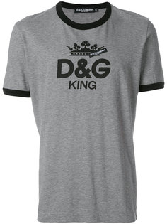 футболка с логотипом King Dolce &amp; Gabbana