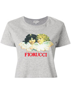 укороченная футболка с принтом логотипа Fiorucci
