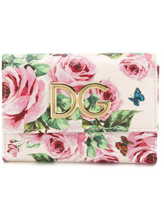 кошелек с принтом роз Dolce &amp; Gabbana