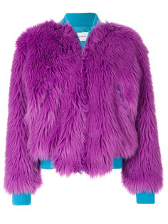faux fur bomber jacket Alberta Ferretti