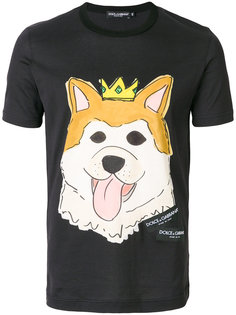 футболка с принтом собаки Dolce &amp; Gabbana