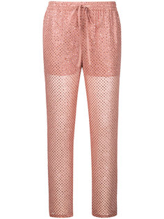 брюки с вышивкой Red Valentino