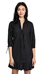 Derek Lam 10 Crosby Long Sleeve Shirtdress with Ties