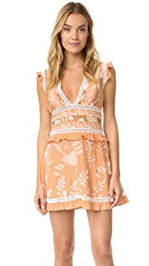 For Love &amp; Lemons Mia Paneled Mini Dress