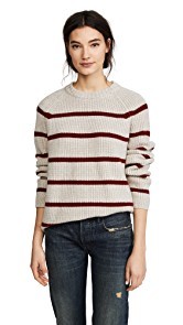 Jenni Kayne C Marl Stripe Fisherman Sweater