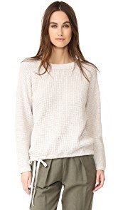 Madewell Wafflestitch Drawstring Sweater