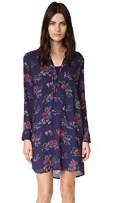 Splendid Lace Up Shirt Dress