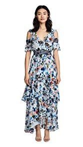 Tanya Taylor Watercolor Floral Isabelle Dress