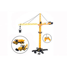 Строительный кран HTI "Строительная техника JCB" на д/у + 2 машинки, 100 см