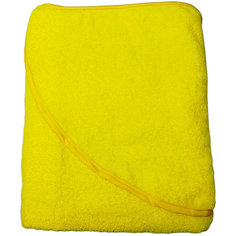 Махровое полотенце с уголком Baby Swimmer 100х100, желтое