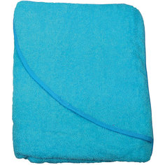 Махровое полотенце с уголком Baby Swimmer 100х100, бирюзовое