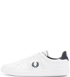 Белые кеды с контрастными вставками Fred Perry