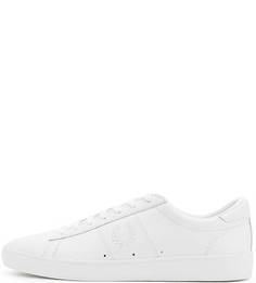 Белые кожаные кеды Fred Perry