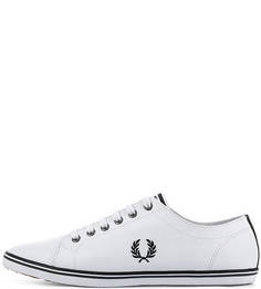 Белые кожаные кеды Fred Perry