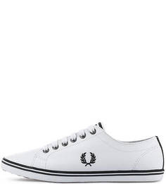 Белые кожаные кеды Fred Perry