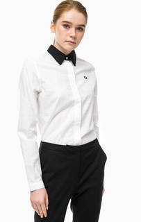 Рубашка из хлопка с контрастным воротничком Fred Perry