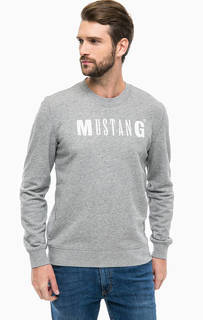 Хлопковый свитшот с логотипом бренда Mustang