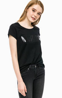 Хлопковая футболка с логотипом бренда Mustang