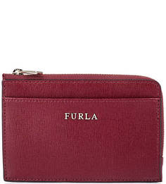 Визитница из сафьяновой кожи на молнии Furla