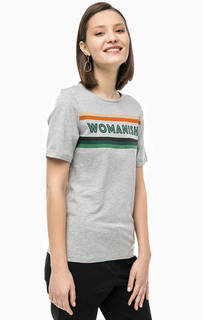 Футболка серого цвета с короткими рукавами Only