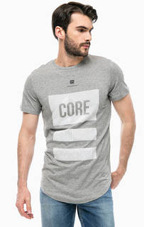 Серая хлопковая футболка с принтом Jack & Jones