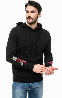 Черная хлопковая толстовка с вышивкой Jack & Jones