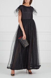 Черное платье из шелка с фатином Ivka