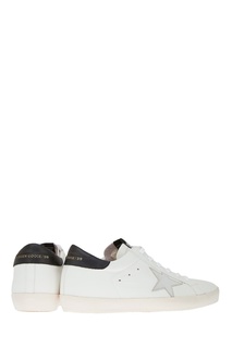 Кожаные кеды с черными деталями Superstar Golden Goose Deluxe Brand