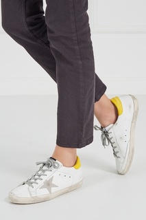Кожаные кеды с яркой деталью Superstar Golden Goose Deluxe Brand
