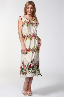 Свободное платье с принтом "Цветы" Веста