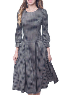 Приталенное платье с округлой горловиной Olivegrey