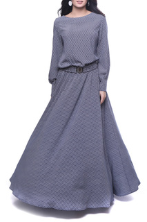 Длинное платье с горловиной "Лодочка" Olivegrey
