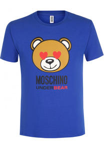 Хлопковая футболка с принтом Moschino