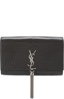 Сумка Monogram с тиснением под крокодила Saint Laurent