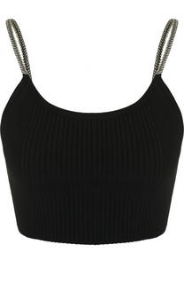 Вязаный кроп-топ с металлизированной отделкой Alexander Wang