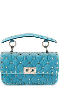 Сумка Rockstud Spike small из бархата Valentino