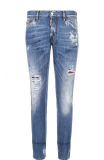 Джинсы прямого кроя с потертостями Dsquared2