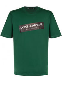 Хлопковая футболка с принтом Dolce &amp; Gabbana
