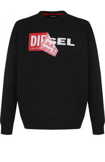 Хлопковый свитшот с отделкой Diesel