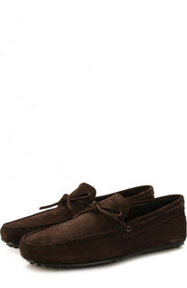 Замшевые мокасины на шнуровке Tod’s Tods