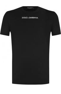 Хлопковая футболка с логотипом бренда Dolce &amp; Gabbana