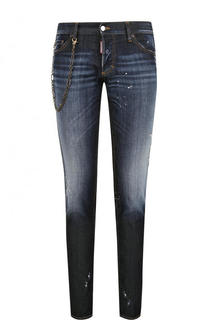 Джинсы прямого кроя с потертостями Dsquared2