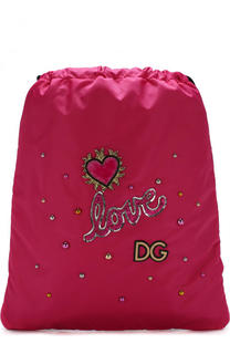 Текстильный рюкзак с аппликациями Dolce &amp; Gabbana