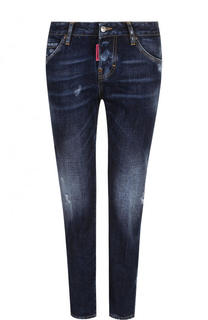Джинсы прямого кроя с потертостями Dsquared2