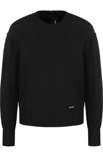Однотонный хлопковый топ с длинным рукавом Dsquared2