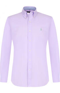 Хлопковая рубашка с воротником button down Polo Ralph Lauren