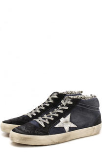 Кожаные кеды Mid Star с аппликацией Golden Goose Deluxe Brand