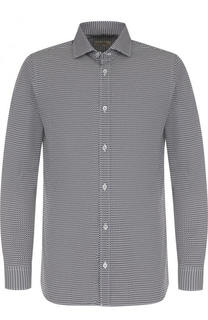 Хлопковая сорочка с воротником акула Z Zegna