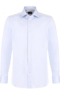 Хлопковая сорочка с воротником кент Ermenegildo Zegna