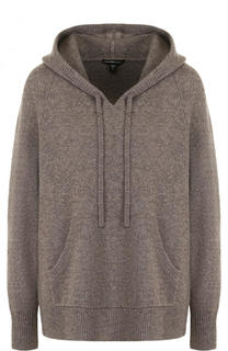 Однотонный кашемировый пуловер с капюшоном James Perse